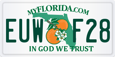 FL license plate EUWF28