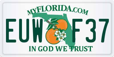 FL license plate EUWF37