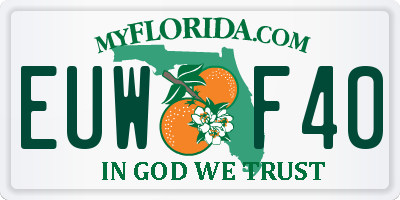 FL license plate EUWF40