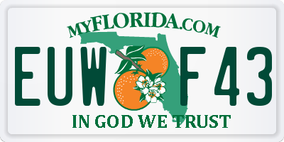 FL license plate EUWF43