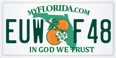 FL license plate EUWF48