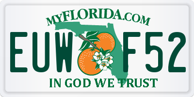 FL license plate EUWF52