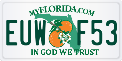 FL license plate EUWF53