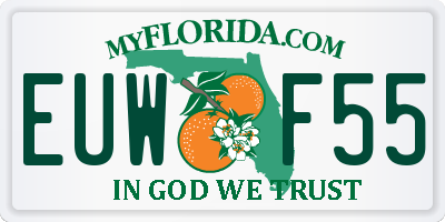 FL license plate EUWF55