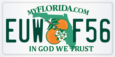 FL license plate EUWF56