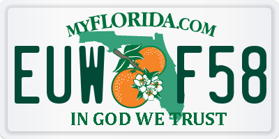 FL license plate EUWF58