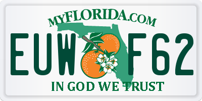 FL license plate EUWF62
