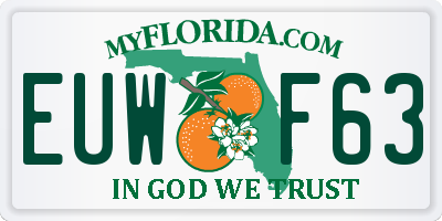 FL license plate EUWF63