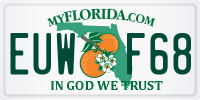 FL license plate EUWF68