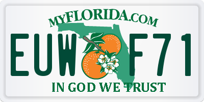 FL license plate EUWF71