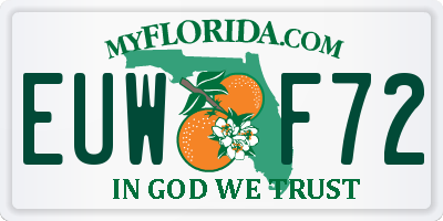 FL license plate EUWF72