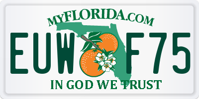 FL license plate EUWF75