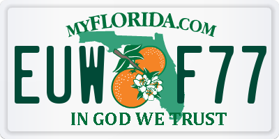 FL license plate EUWF77