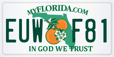 FL license plate EUWF81