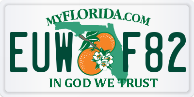 FL license plate EUWF82