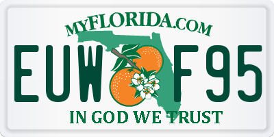 FL license plate EUWF95