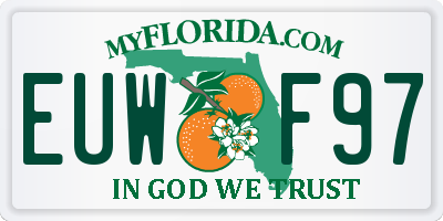 FL license plate EUWF97