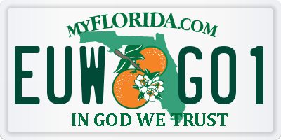 FL license plate EUWG01