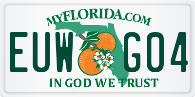 FL license plate EUWG04
