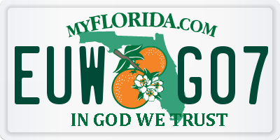 FL license plate EUWG07