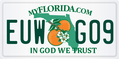 FL license plate EUWG09