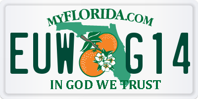 FL license plate EUWG14