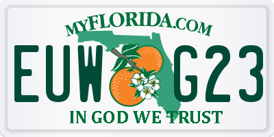FL license plate EUWG23
