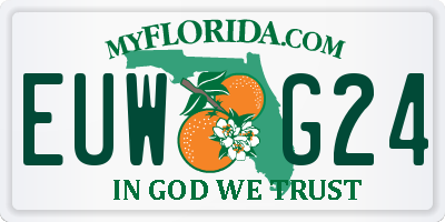 FL license plate EUWG24