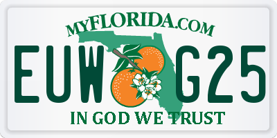 FL license plate EUWG25