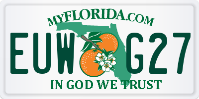 FL license plate EUWG27
