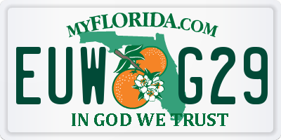 FL license plate EUWG29