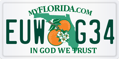 FL license plate EUWG34