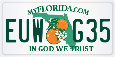 FL license plate EUWG35
