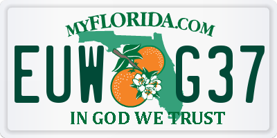 FL license plate EUWG37