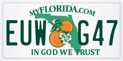 FL license plate EUWG47
