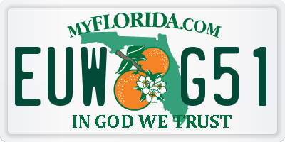 FL license plate EUWG51