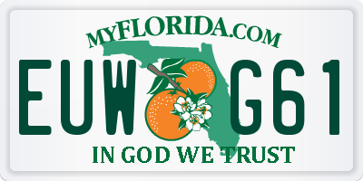 FL license plate EUWG61
