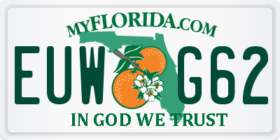 FL license plate EUWG62