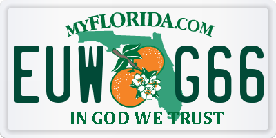 FL license plate EUWG66