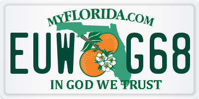 FL license plate EUWG68