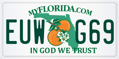 FL license plate EUWG69