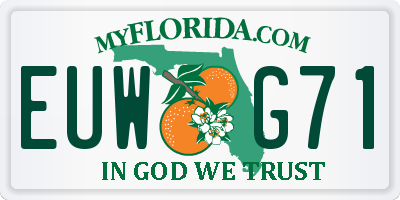 FL license plate EUWG71
