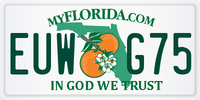 FL license plate EUWG75