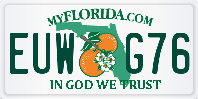 FL license plate EUWG76