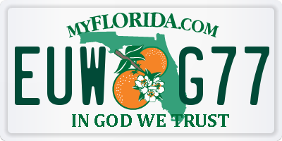 FL license plate EUWG77