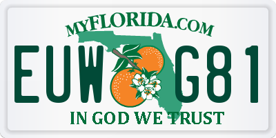 FL license plate EUWG81