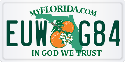 FL license plate EUWG84