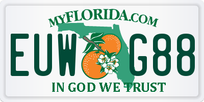 FL license plate EUWG88