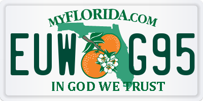 FL license plate EUWG95