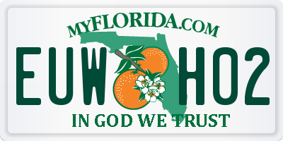 FL license plate EUWH02